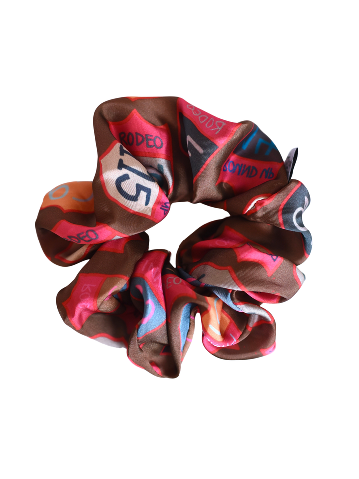 Rodeo Back Numbers Scrunchie Cowgirl Hair Accessory