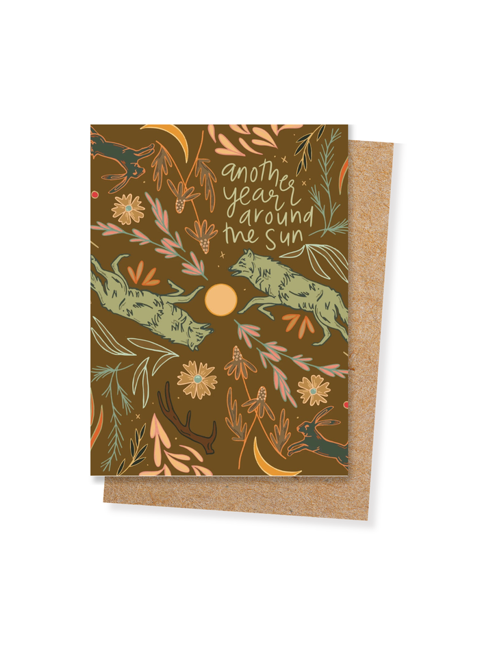 Another Year Around the Sun Western Birthday Card — Cowgirl Birthday Card for Her