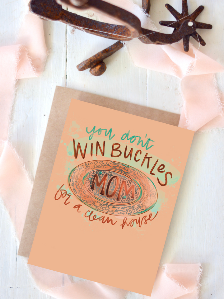 Choosing Adventure Over Dishes Cowgirl Mother's Day Greeting Card