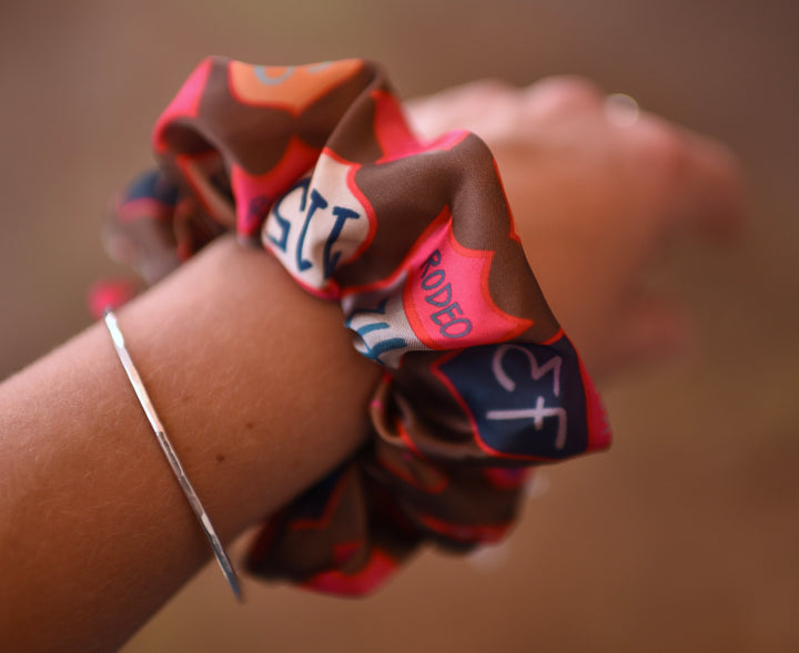 Rodeo Back Numbers Scrunchie Cowgirl Hair Accessory