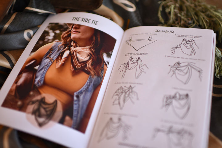 Physical Wild Rag Scarf Tying Guide by Tirzah Lane