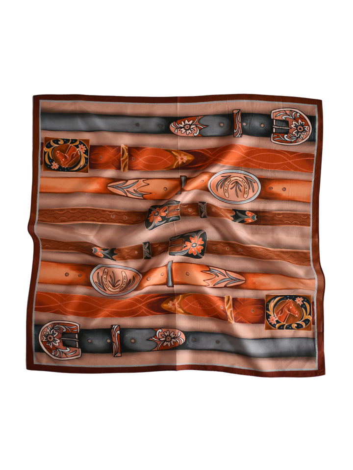 Belts and Buckles Wild Rag Western Silk Scarf