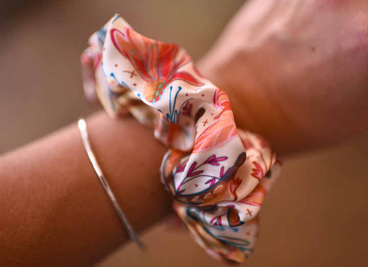 Lucky Wildflowers Scrunchie Cowgirl Hair Accessory