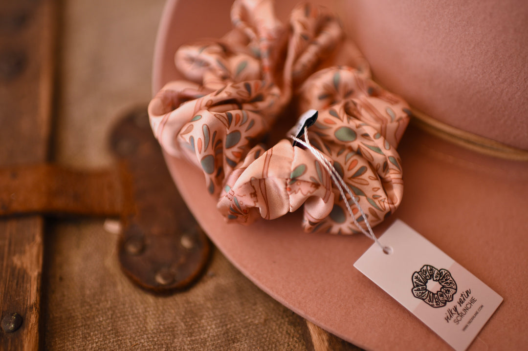 Bloomin' Bison Scrunchie Cowgirl Hair Accessory