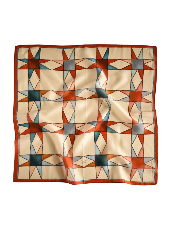 Americana Stars Wild Rag Western Silk Scarf