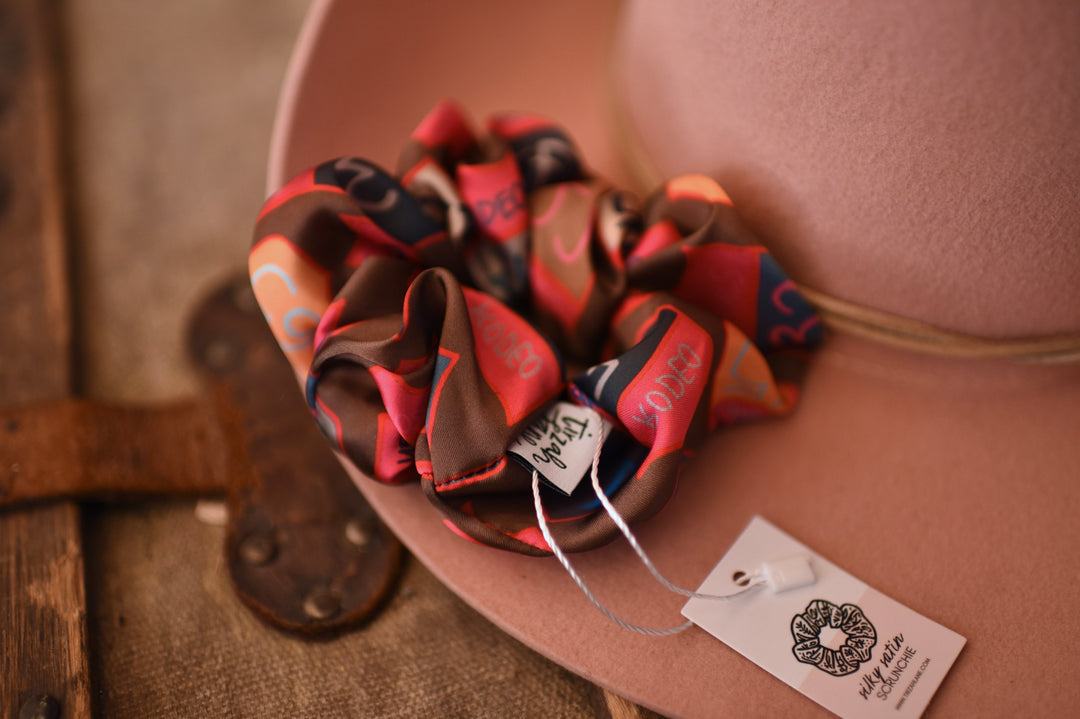 Rodeo Back Numbers Scrunchie Cowgirl Hair Accessory