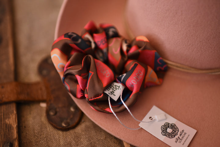 Rodeo Back Numbers Scrunchie Cowgirl Hair Accessory