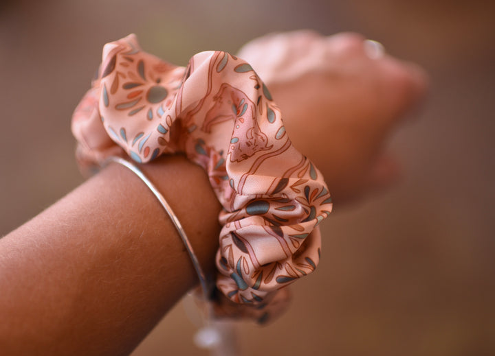 Bloomin' Bison Scrunchie Cowgirl Hair Accessory