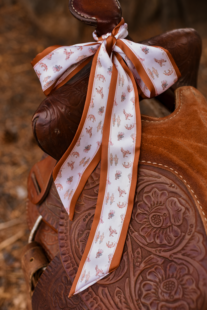 Saddle Club Western Twilly Scarf: Equestrian Cowgirl Silky Chiffon Hair & Neck Scarf