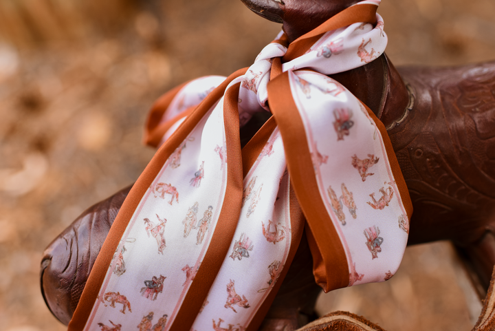 Saddle Club Western Twilly Scarf: Equestrian Cowgirl Silky Chiffon Hair & Neck Scarf