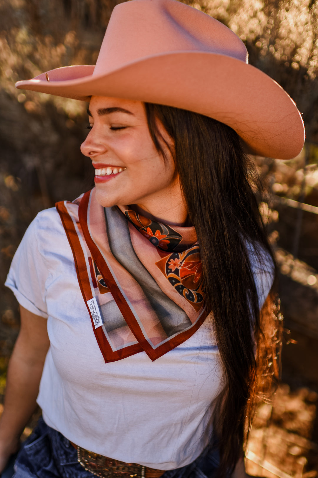 Belts and Buckles Wild Rag Western Silk Scarf