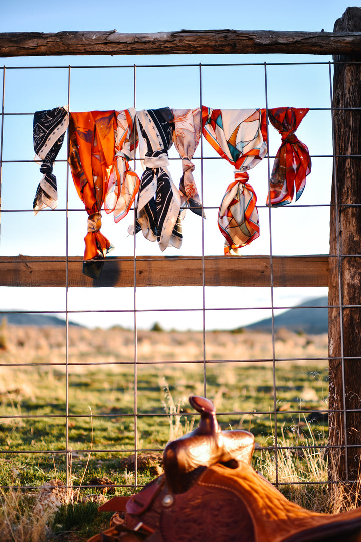 Belts and Buckles Wild Rag Western Silk Scarf