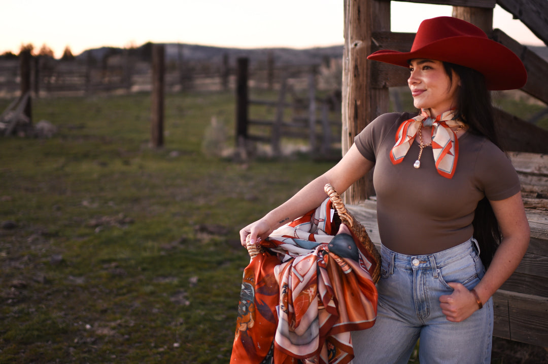 Belts and Buckles Wild Rag Western Silk Scarf