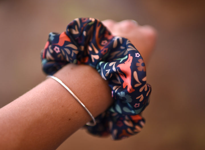 Hidden Garden Scrunchie Cowgirl Hair Accessory
