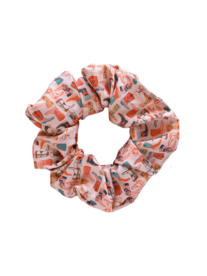 Cowboy Boots Scrunchie Cowgirl Hair Accessory