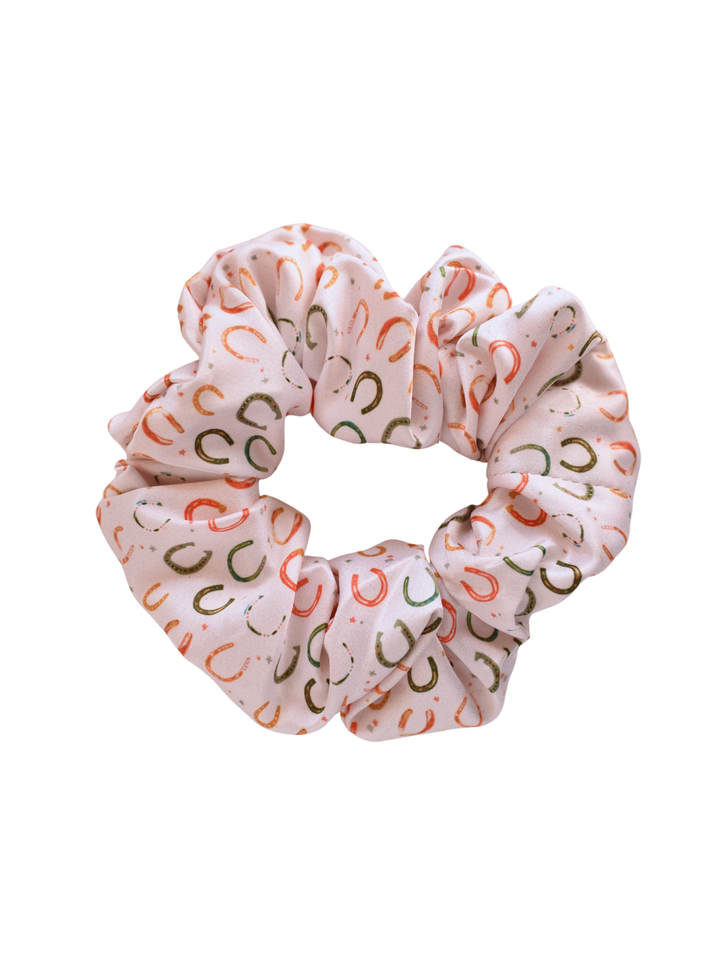 Lucky Cowgirl Colorful Horseshoes Scrunchie Cowgirl Hair Accessory